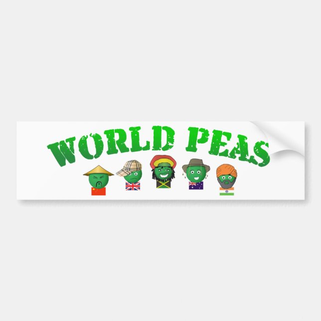 Autocollant De Voiture Pois du monde (Devant)