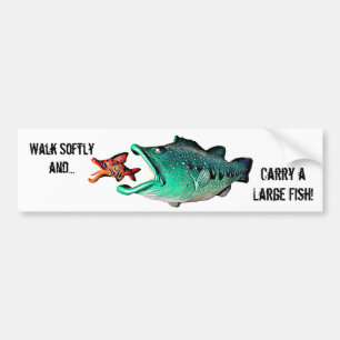 Autocollant De Voiture Poissons avec l'attitude par l'artiste Mike Quinn