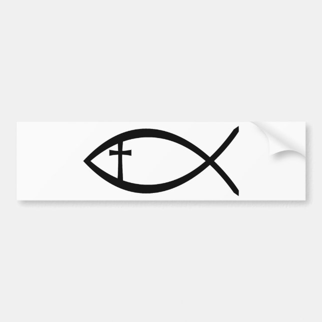 Autocollant De Voiture Poissons de chrétien d'Ichthus (Devant)