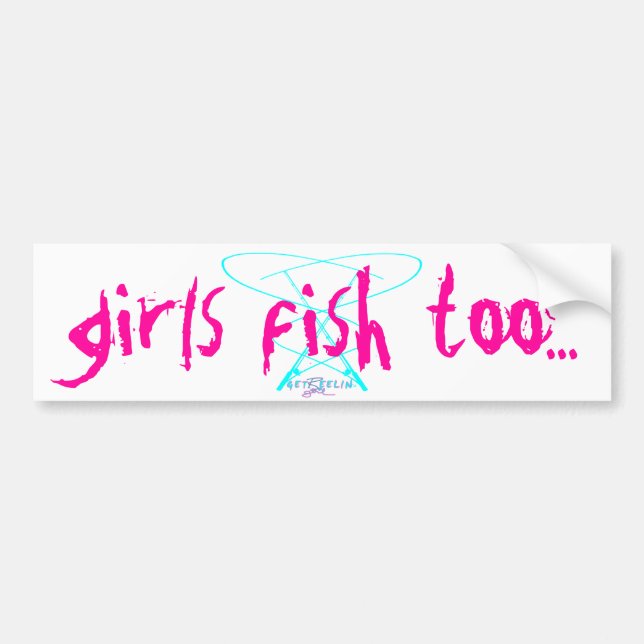 Autocollant De Voiture poissons de filles aussi (Devant)