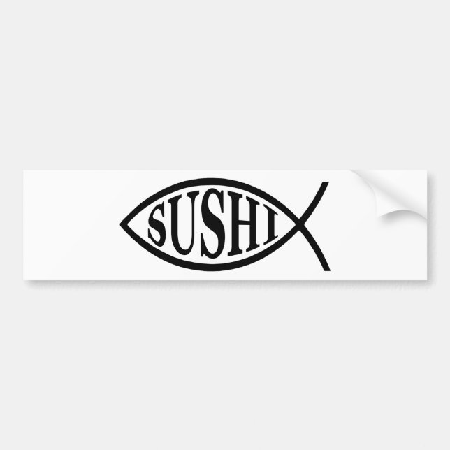 Autocollant De Voiture Poissons de sushi (Devant)