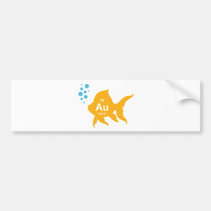 Autocollant De Voiture Poissons élémentaires d'or de Tableau périodiqu