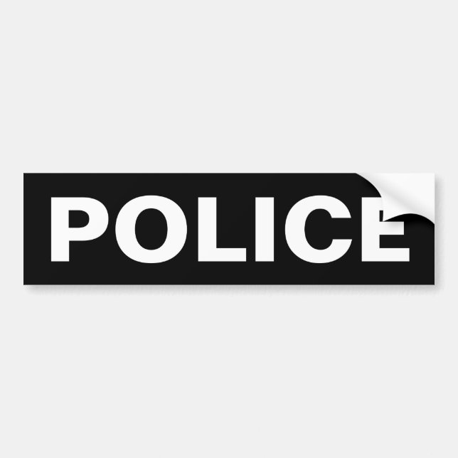 Autocollant De Voiture POLICE - emblème blanc de logo (Devant)