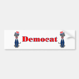 Autocollant De Voiture Politique de vote démocratique de chats drôle