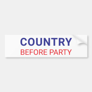 Autocollant De Voiture Politique du pays avant le parti