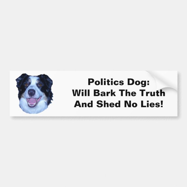 Autocollant De Voiture Politique Frontière Collie Va Écraser La Vérité (Devant)