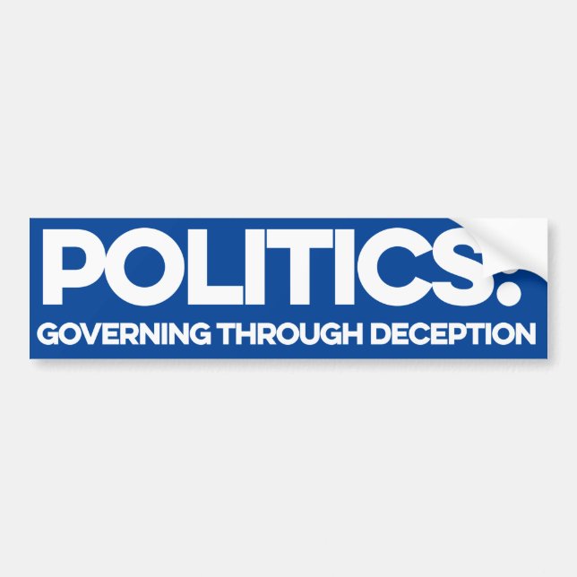 Autocollant De Voiture Politique : Gouverner par la tromperie (Devant)