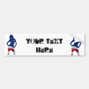 Autocollant De Voiture pom-pom girl américain