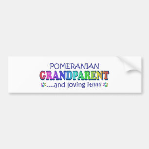 AUTOCOLLANT DE VOITURE POMERANIEN