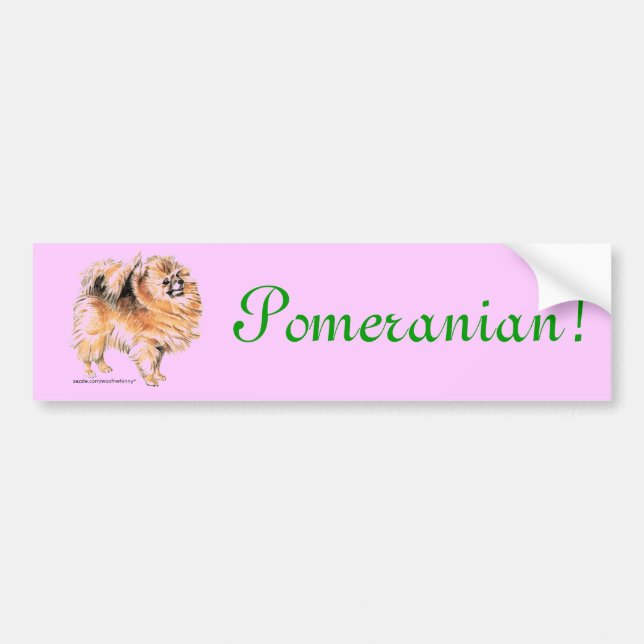 Autocollant De Voiture Poméranien ! (Devant)