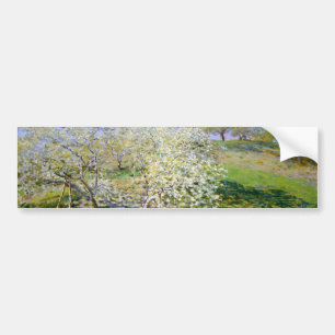 Autocollant De Voiture Pommiers en fleurs (par Claude Monet)
