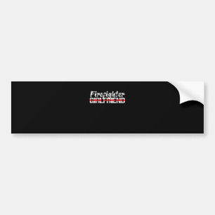 Autocollant De Voiture Pompier Girlfriend Mince Red Line Firewoman