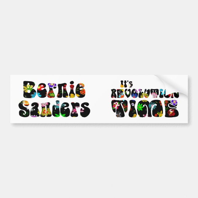 Autocollant De Voiture Ponceuses 2016 de flower power Bernie (Devant)