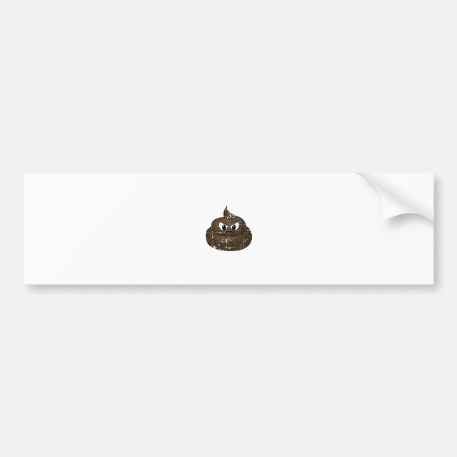 Autocollant De Voiture Poop de dessin en colère (Devant)