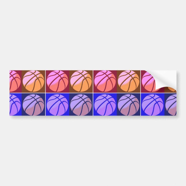 Autocollant De Voiture Pop Art Basket (Devant)