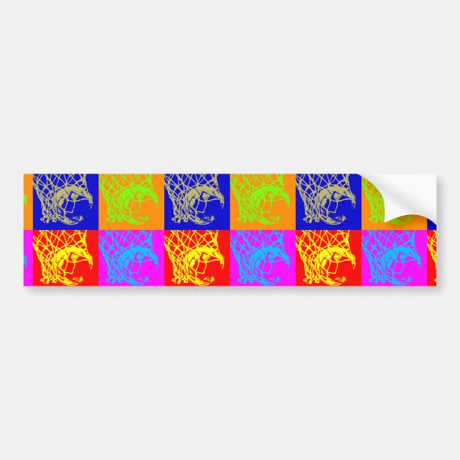 Autocollant De Voiture Pop Art Basket (Devant)