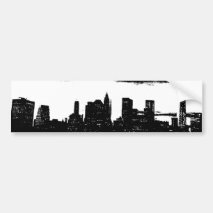 Autocollant De Voiture Pop Art Black White New York City