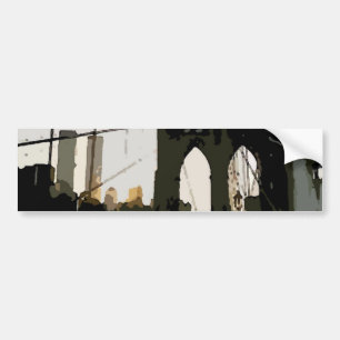 Autocollant De Voiture Pop Art Brooklyn Bridge
