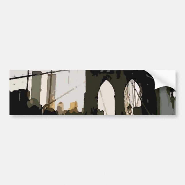 Autocollant De Voiture Pop Art Brooklyn Bridge (Devant)