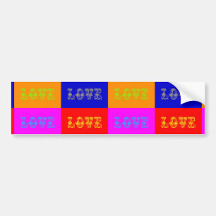 Autocollant De Voiture Pop Art Love