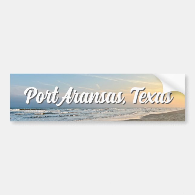 Autocollant De Voiture Port Aransas Beach Sunset Texas Photography (Devant)