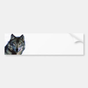 Autocollant De Voiture Portrait Wolf