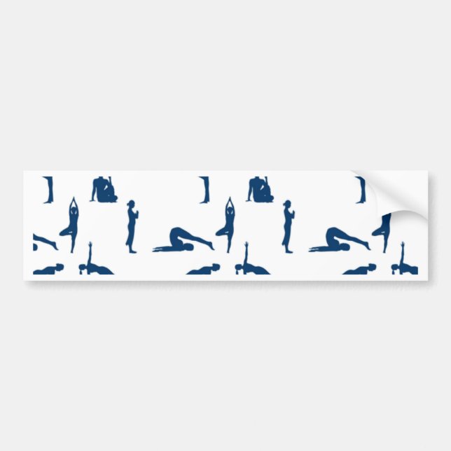 Autocollant De Voiture Poses de yoga (Devant)