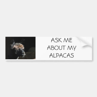 AUTOCOLLANT DE VOITURE POSEZ-MOI DES QUESTIONS SUR MES ALPACAS