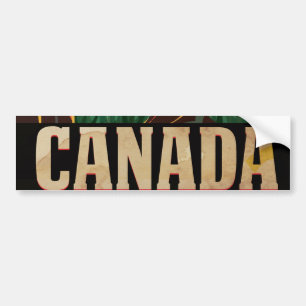 Autocollant De Voiture Poster Vintage voyage du Canada