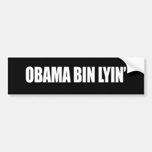 AUTOCOLLANT DE VOITURE POUBELLE LYIN D'OBAMA