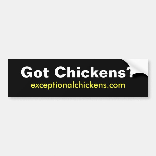 Autocollant De Voiture Poulets obtenus ? (Devant)