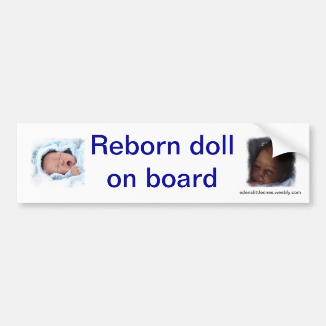 Autocollant De Voiture Poupée renée à bord de bumpsticker (Devant)