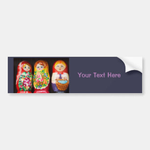 Autocollant De Voiture Poupées colorées de Matryoshka