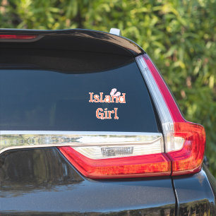 Autocollant de voiture pour fille île
