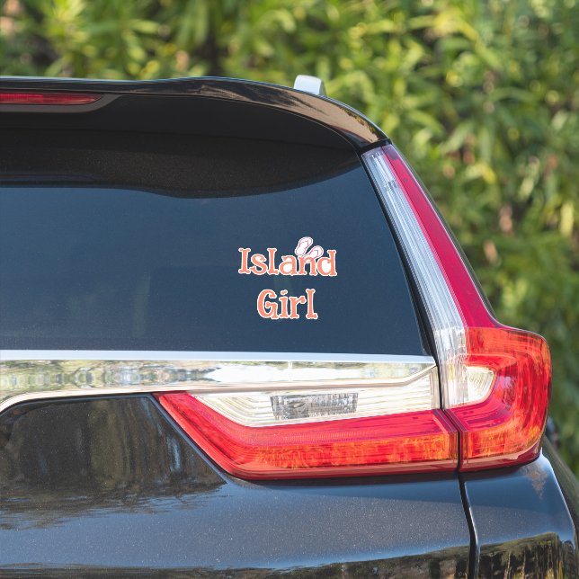 Autocollant de voiture pour fille île (Côté voiture)