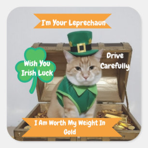 Autocollant de voiture pour la Saint-Patrick avec