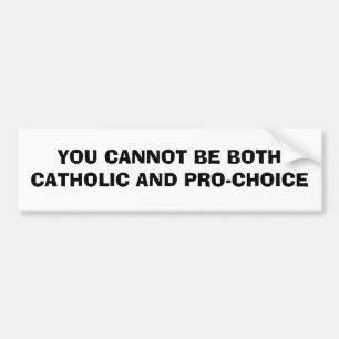 Autocollant De Voiture Pour l'avortement et l'euthanasie catholique.