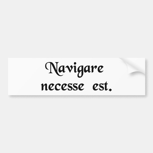 Autocollant De Voiture Pour naviguer est nécessaire (Devant)