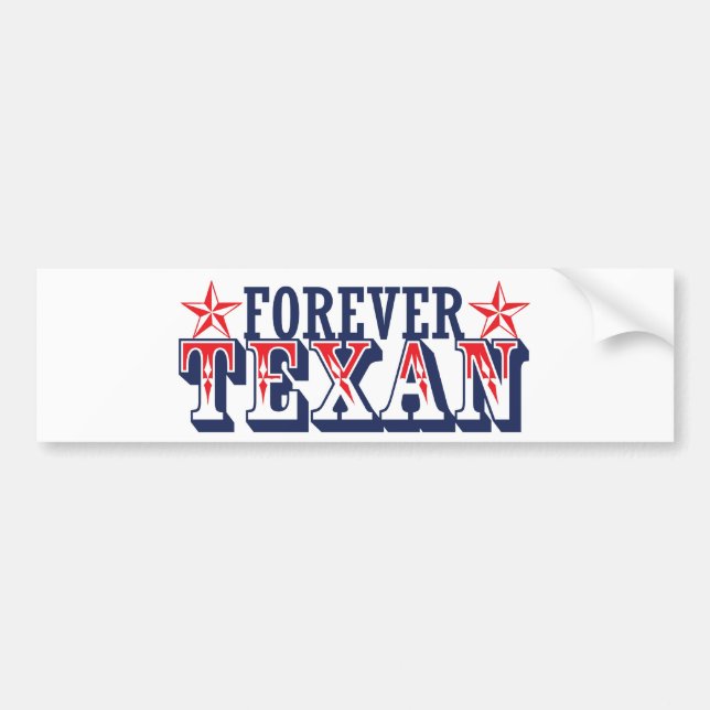 Autocollant De Voiture Pour toujours Texan (Devant)