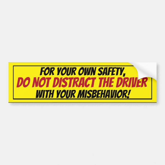 Autocollant De Voiture Pour votre propre sécurité...Sticker pour signalis (Devant)