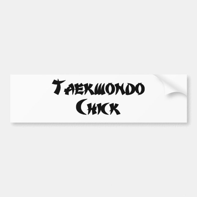 Autocollant De Voiture Poussin du Taekwondo (Devant)
