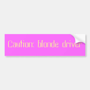Autocollant De Voiture Précaution : conducteur blond