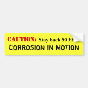 Autocollant De Voiture PRÉCAUTION : Corrosion dans le mouvement
