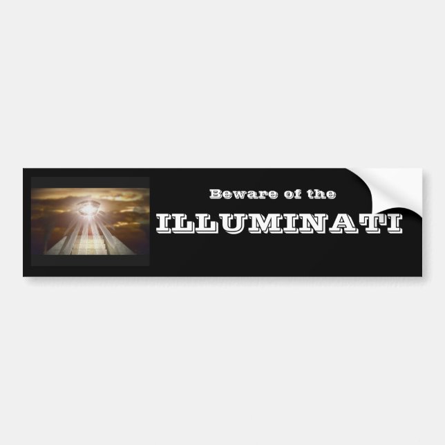 Autocollant De Voiture Prenez garde de l'ILLUMINATI (Devant)