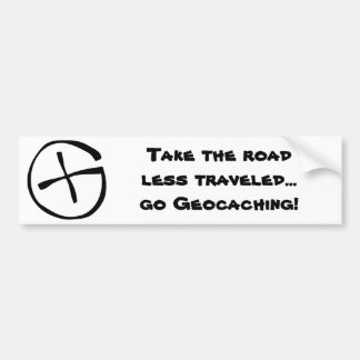 Autocollant De Voiture Prenez la route moins a voyagé… vont Geocaching !