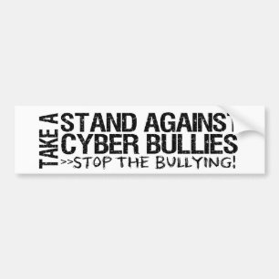 Autocollant De Voiture Prenez position contre le pare-chocs Cyber Bullies