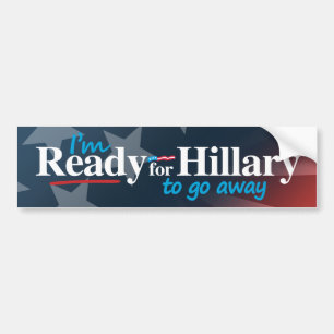 Autocollant De Voiture Préparez pour que Hillary aille loin - blanc -