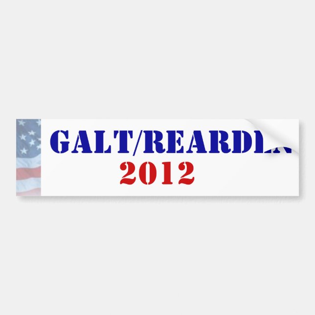 Autocollant De Voiture Président 2012 de Galt/Rearden (Devant)