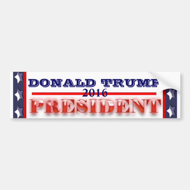 Autocollant De Voiture Président 2016 de Donald Trump (Devant)
