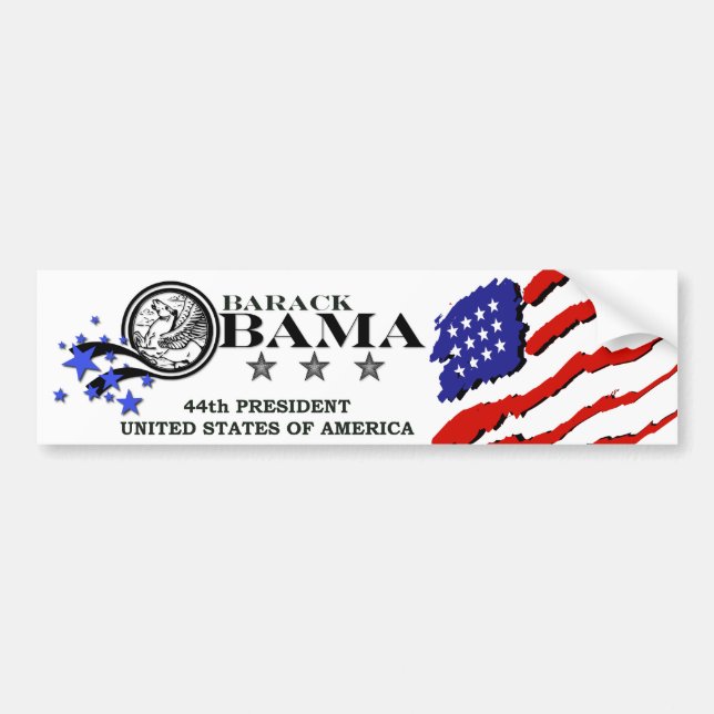 Autocollant De Voiture Président de Barack Obama quarante-quatrième (Devant)